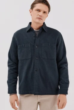 Cortefiel Casacos|Camisas-Sobrecamisa acolchoada Azul