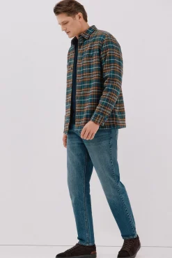 Cortefiel Casacos|Camisas-Sobrecamisa acolchoada Verde