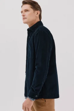 Cortefiel Camisas-Sobrecamisa bombazina Azul