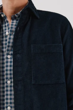 Cortefiel Camisas-Sobrecamisa bombazina Azul