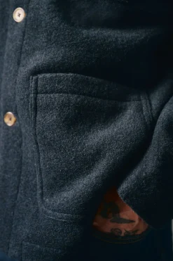 OOTO Casacos-Sobrecamisa bouclé gola camiseira Azul