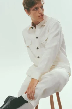 Selected Camisas-Sobrecamisa de linho Branco