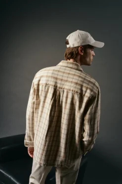 OOTO Camisas-Sobrecamisa de xadrez Tostado