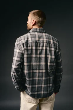 OOTO Camisas-Sobrecamisa xadrez Cinzento