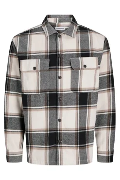 Jack & Jones Camisas-Sobrecamisa xadrez cinzento