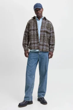 Jack & Jones Camisas-Sobrecamisa xadrez cru