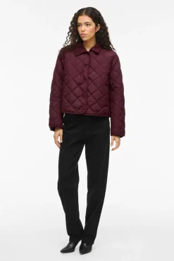 Vila Sobretudos|Casacos-Sobretudo acolchoado acolchoado com gola de veludo cotelê Roxo