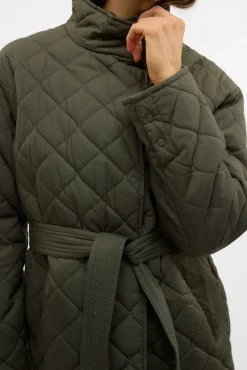 Vero Moda Sobretudos|Casacos-Sobretudo acolchoado de gola alta Verde