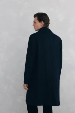 Pedro del Hierro Sobretudos-Sobretudo espiga com vistas removíveis Azul