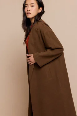 Slowlove Casacos-Sobretudo cachecol Verde