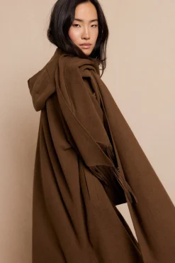 Slowlove Casacos-Sobretudo cachecol Verde