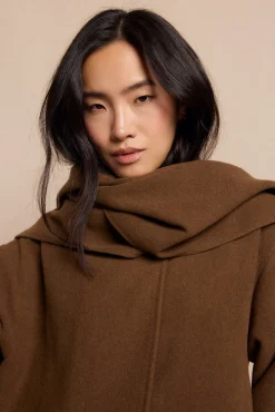 Slowlove Casacos-Sobretudo cachecol Verde