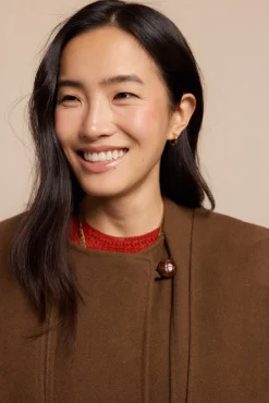 Slowlove Casacos-Sobretudo cachecol Verde