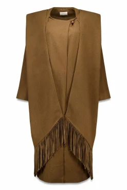 Slowlove Casacos-Sobretudo cachecol Verde