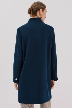 Cortefiel Casacos-Sobretudo com botões dourados Azul