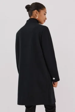 Cortefiel Casacos-Sobretudo com botões dourados Preto