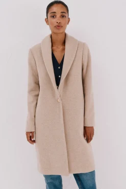 Cortefiel Casacos-Sobretudo com detalhe efeito pelo Tostado