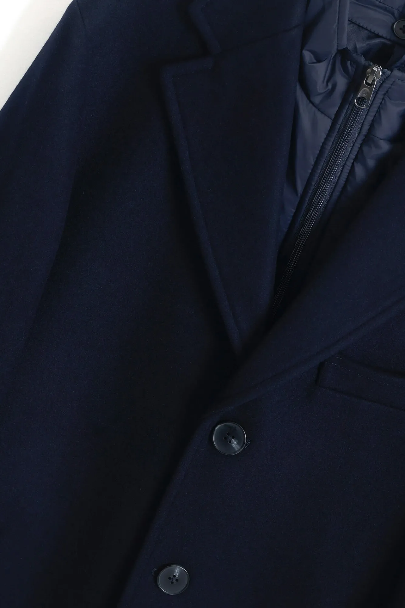 PuroEGO Sobretudos-Sobretudo com gola removível Azul