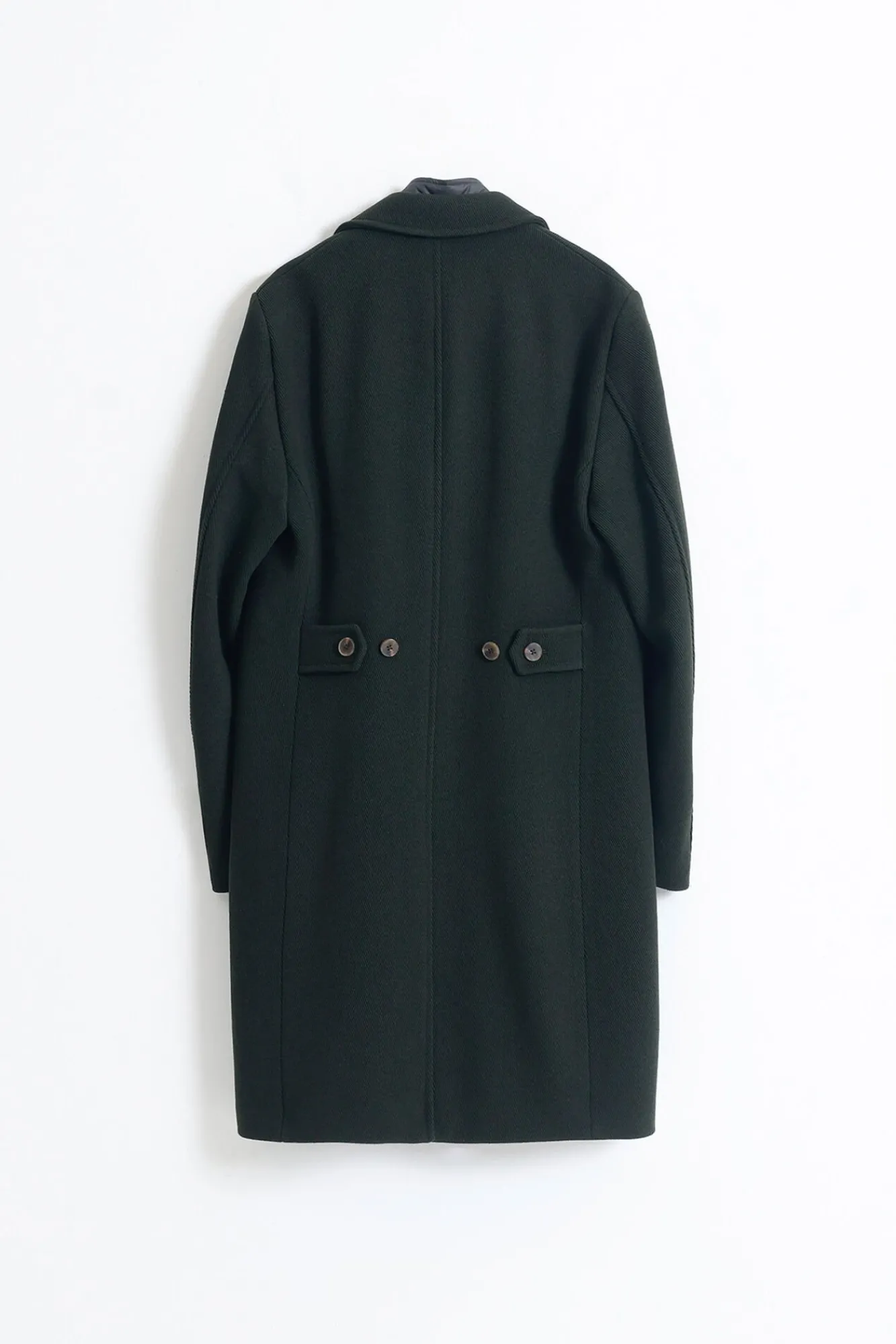 PuroEGO Sobretudos-Sobretudo com gola removível Verde