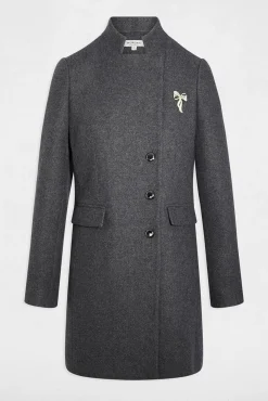 Morgan Casacos-Sobretudo com presilha ajustada Cinzento