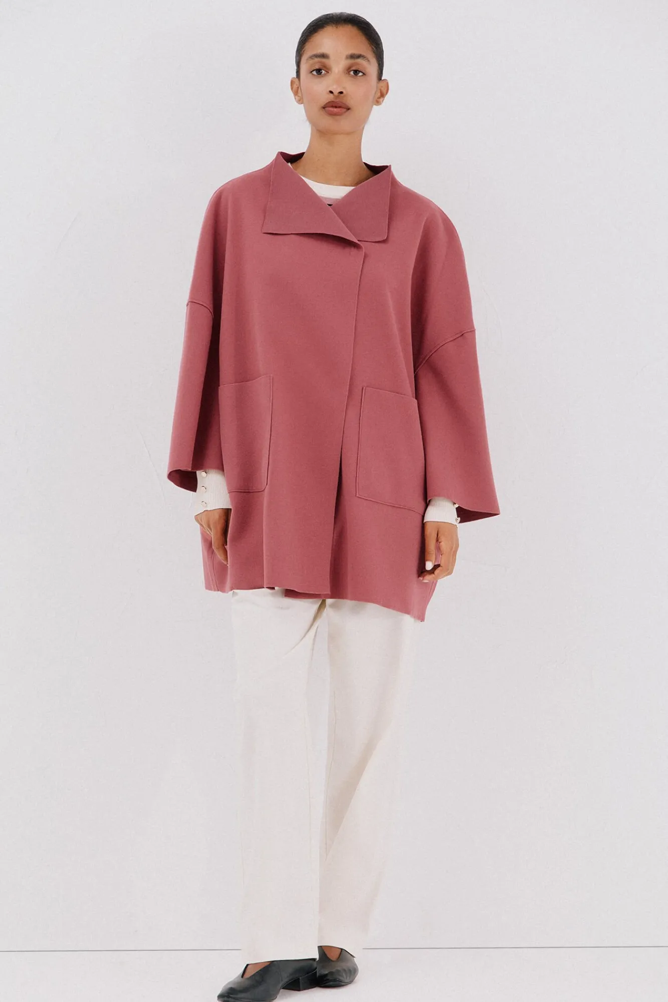 Cortefiel Casacos-Sobretudo com tecido leve Subiu