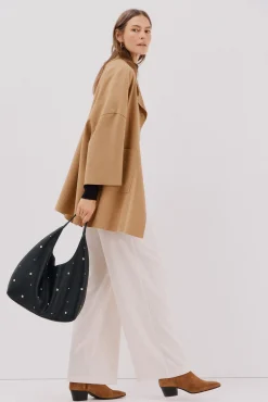 Cortefiel Casacos-Sobretudo com tecido leve Tostado