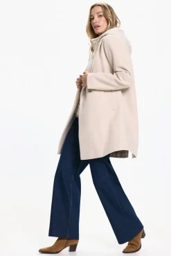 Vero Moda Sobretudos|Casacos-Sobretudo comprido de lã com forro removível Tostado