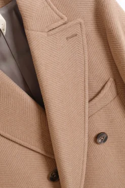 PuroEGO Sobretudos-Sobretudo cruzado Castanho