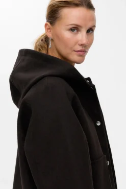 Vero Moda Sobretudos|Casacos-Sobretudo curto de pano Castanho