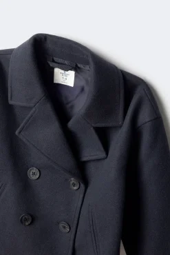 Springfield Kids Sobretudo-Sobretudo curto de pano para menina azul