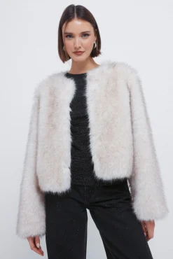 Springfield Casacos-Sobretudo curto de pele cru