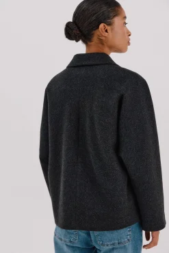 Cortefiel Casacos-Sobretudo curto desestruturado Cinzento