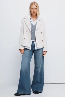 Springfield Casacos-Sobretudo curto trespassado bege