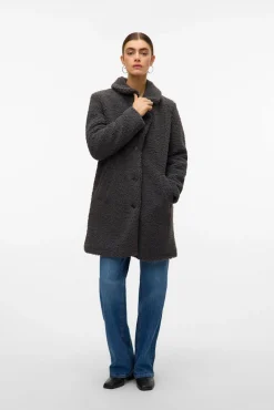 Vero Moda Casacos-Sobretudo de borrego Cinzento