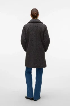Vero Moda Casacos-Sobretudo de borrego Cinzento