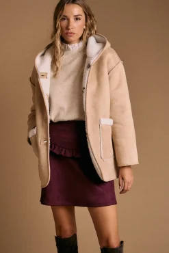 Polín Et Moi Sobretudos|Casacos-Sobretudo de borrego Mariale Castanho