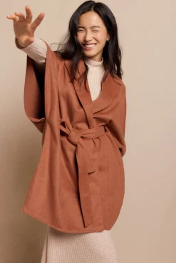 Slowlove Casacos-Sobretudo de capa Laranja