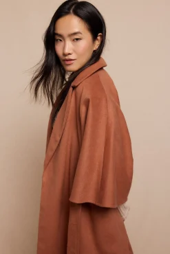 Slowlove Casacos-Sobretudo de capa Laranja