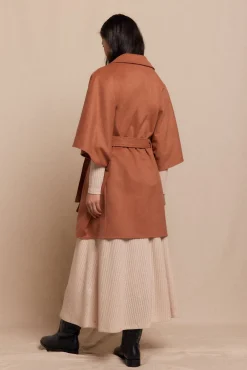 Slowlove Casacos-Sobretudo de capa Laranja