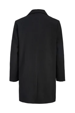 Jack & Jones Sobretudos-Sobretudo de gola italiana preto