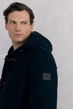 Pedro del Hierro Sobretudos-Sobretudo de lã com alamares Azul