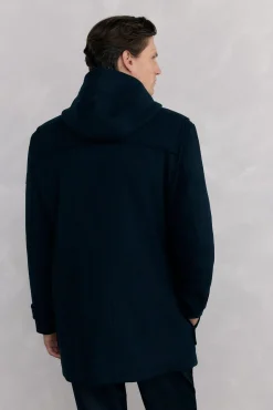 Pedro del Hierro Sobretudos-Sobretudo de lã com alamares Azul