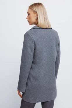 Springfield Casacos-Sobretudo de lapela de toque suave cinzento