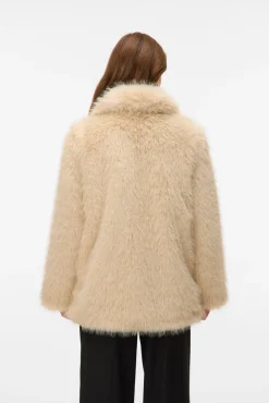 Vero Moda Sobretudos|Casacos-Sobretudo de pele Tostado