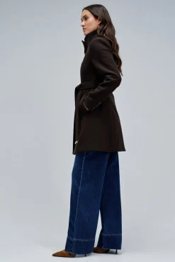 Salsa Jeans Sobretudos|Casacos-Sobretudo de tecido Castanho