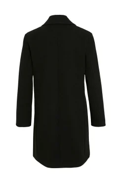 Vila Sobretudos|Casacos-Sobretudo de tecido com lapelas Preto