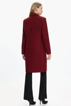 Vero Moda Sobretudos|Casacos-Sobretudo de tecido midi feminino Vermelho