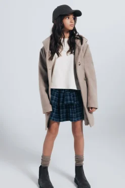 Springfield Kids Sobretudo-Sobretudo de tecido trespassado para menina cru