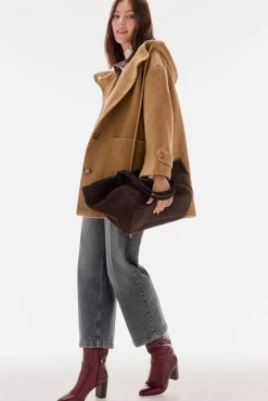 TFP by Tamara Falcó Casacos-Sobretudo dupla face com capuz Marrom