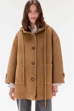 TFP by Tamara Falcó Casacos-Sobretudo dupla face com capuz Marrom